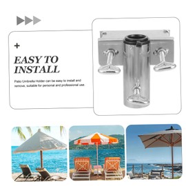 KONTONTY Deck Umbrella Mount Heavy Duty Parasol Fixing Clamp Garden Patio Umbrella Holder