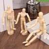PATIKIL 5.5" Wooden Mannequin Figure, 4 Pcs Artist Drawing Manikin