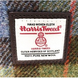 Harris Tweed Ladies Small Tote Bag with Multi Colour Tartan |Woven in Scotland | Magnetic catch PU Leather Trim | Adjustable detachable Strap | Christmas New year Gift for her | Womens handbag