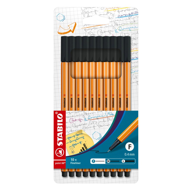 STABILO STABILO - Fineliner - point 88-10er Pack - schwarz