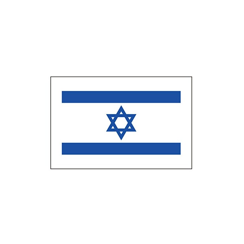 PremiumTT Large Israel Flag Tattoos - Waterproof, Multicolor, 8 Pieces