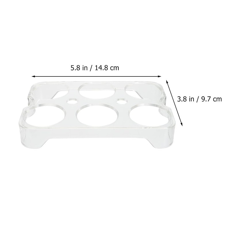 Operitacx Pack of 2 Egg Containers for Refrigerator, 6 Grid