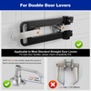 MOSECYOU Double Door Locking Device, French Door Lock Security Barricade,