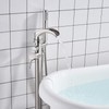 Senlesen Bathroom Single Handle Freestanding Bathtub Faucet Floor Mounted Waterfall