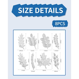 TOZBLEU Cutting Sheets, 8 Pieces Cutting Dies Flowers Metal Embossing Stencils Cutting Dies for DIY Scrapbooking Cards Craft Gift Home Decoration, 105 x 95 mm
