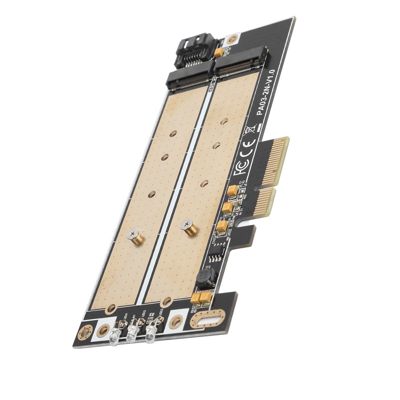 Adapter Card PCI-E B-keyM-key M.2 NGFF+NVME Interface NGFF SSD Hard