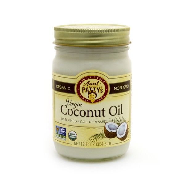 Aunt Patty's Coconut Oil, Unrefined Virgin, 12 Ounce