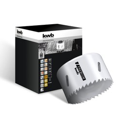kwb HSS Bi-Metal Hole Saw, Diameter 68 mm, 8% Cobalt Alloy with Progressive Vario Teeth and High Precision for Versatile Uses