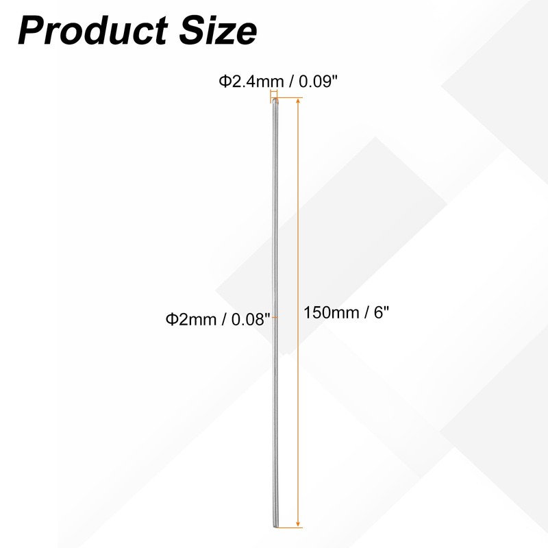 sourcing map 20pcs Descaling Needles 2mm x 6" Manganese Steel