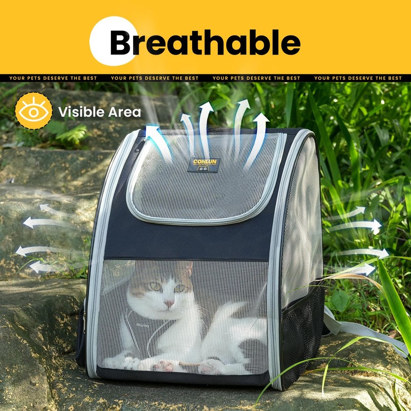 Conlun Cat Backpack Carrier for Small Dogs and Cats Fit