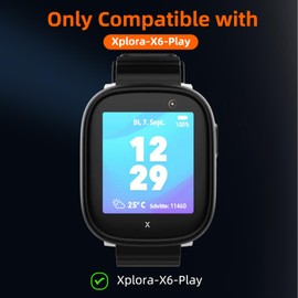 Coiwxmoi Pack of 3 Protective Case for Xplora X6 Play, All-Round Shock and Scratch Protection Hard PC Case, with HD Screen Protector, Robust and Durable, 1 Transparent + 1 Black + 1 Blue