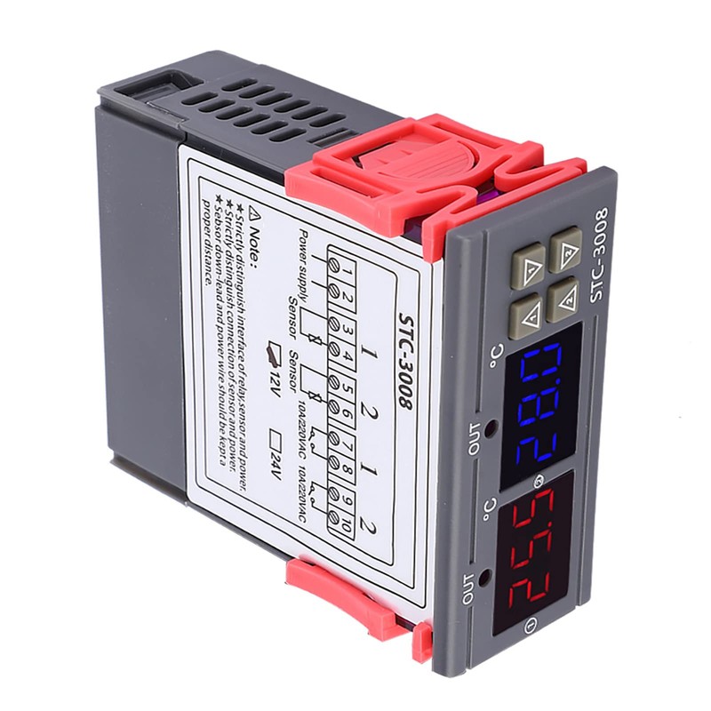 12v + Digital Temperature Controller, Intelligent Thermostat Adjustable Controller Switch