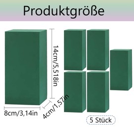 Altaroo Pack of 5 Floral Foam 14 x 8 x 4 cm, Floral Foam for Flowers, Floral Foam for Artificial Flowers, Floral Sponge for Flowers for Freshness and Artificial