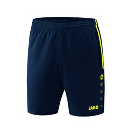 JAKO Unisex Youth Konkurrence 2.0 Shorts, Navy/Neon Yellow, 152 EU