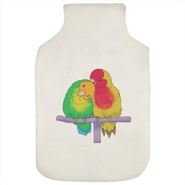 'Lovebird Parrots Couple' Hot Water Bottle Cover (HW00034997)