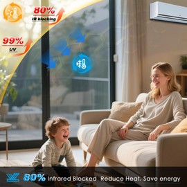 One Way Privacy Window Film with 3 Tools,Heat Control&UV Blocking Window Tint for Home,Premium PET Material Reflective Window Tint See Out Not in,Hurricane-Proof Film(Nocturnal Black 17.5"x78.7")