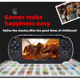 HLF 4.3 inch Retro Video Game Console Build 2200 Games for Multiple Emulators Dual Joystick Ergonomics Appearanc Support Instant Save/Load Portable Console Game Player MP3/4 Gifts (Black)