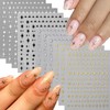 12 Sheets Star Nail Stickers Gold Silvery Nail Decals for