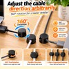 360° Rotatable Magnetic Cable Organizer Desk Cable Clip Cable Holder