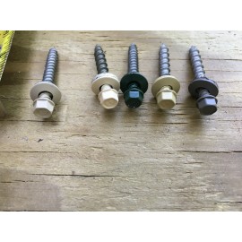 ATLAS 250 ROOFING SCREWS #10x 1 1/2" metal to wood for siding, pole barn 10x1.5'' - Light stone/ Almond