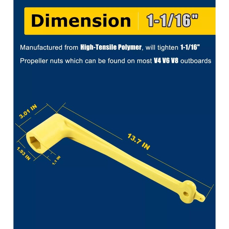 Camoo For Mercury Prop Wrench 1-1/16" Nut Wrench Alpha One