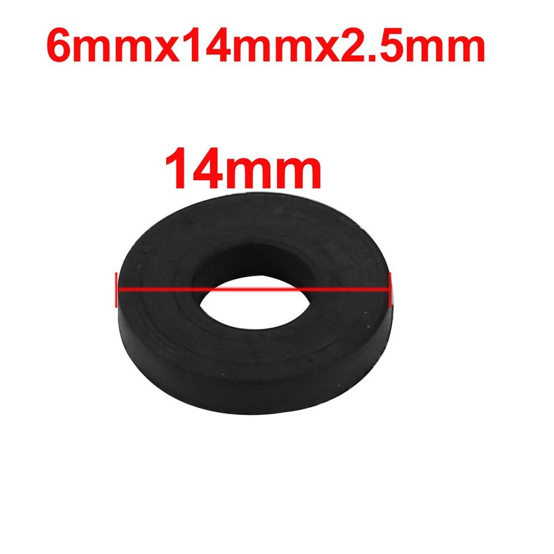sourcing map Pack of 50 Rubber Round Flat Assortment Size