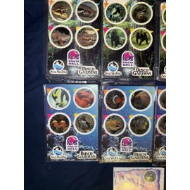 POG Taco Bell Busch Gardens Sea World Pogs Complete Set vintage sealed pog milk caps