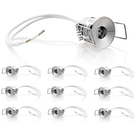 Lunivers Pack of 10 G4 recessed spotlights made of die-cast, brushed iron