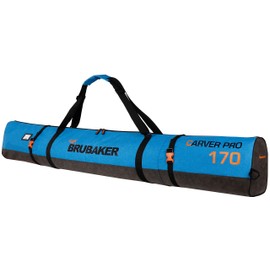 BRUBAKER Carver Performance Ski Bag for 1 Pair of Skis and Poles - Blue Black - 66 7/8 Inches / 170 cm