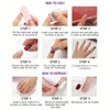 French Tip Press on Nails Almond Medium Length Fake Nails