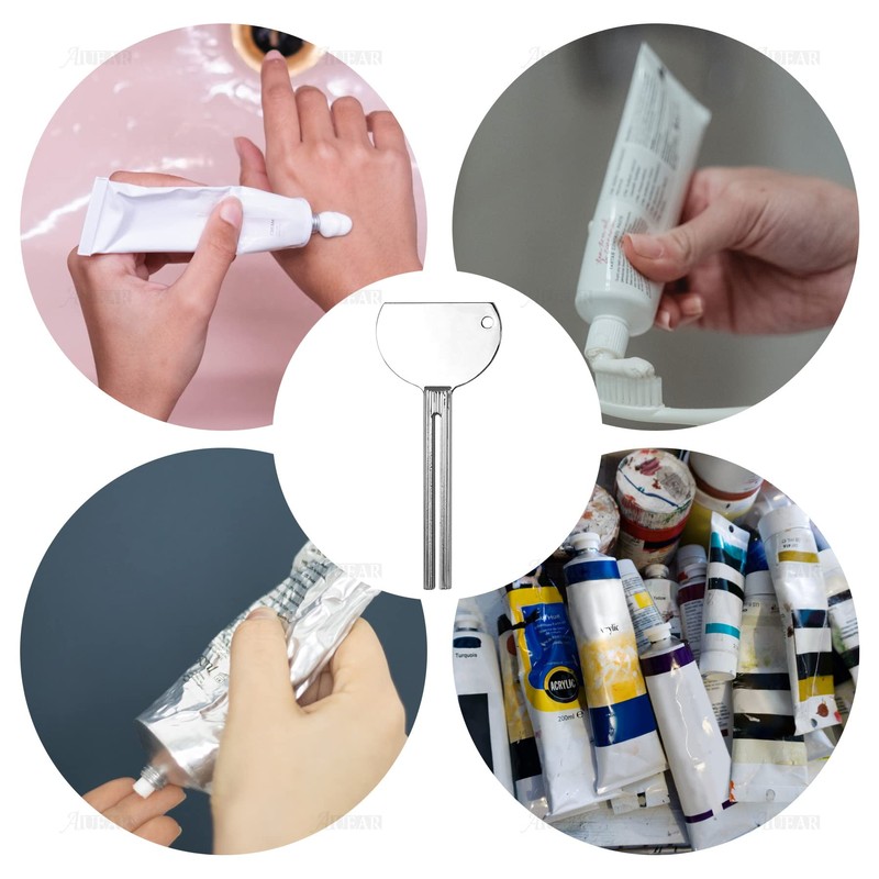 AUEAR, Stainless Steel Toothpaste Tube Squeezers Key Silver for Home