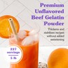 NuNaturals Unflavored Beef Gelatin Powder, Instantly Thickens, Stabilizes, and Texturizes,