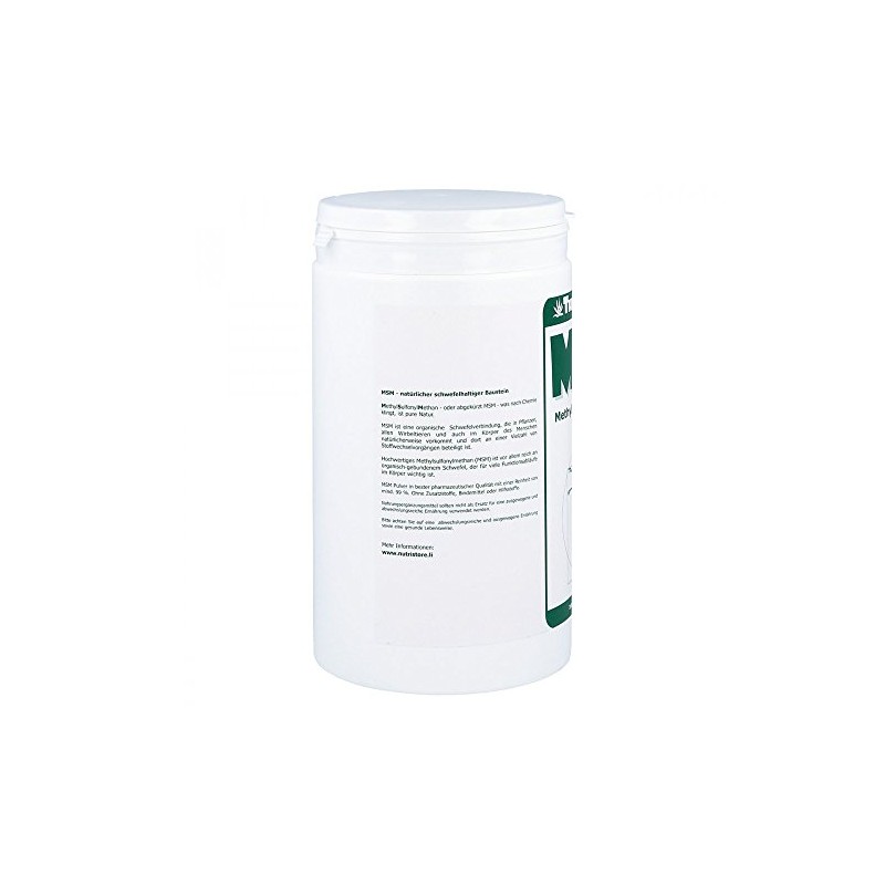 MSM 100% Pure Methyl-Sulfonyl-Methane Powder 1000 g Vegan
