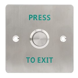 Momentary Push to Exit Button Switch Stainless Steel Panel Door Exit Button Access Control Lock System for Access Control Hollow Door
