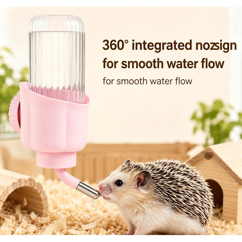 Pet Water Bottle for Cage, 17oz Small Animal Water Dispenser