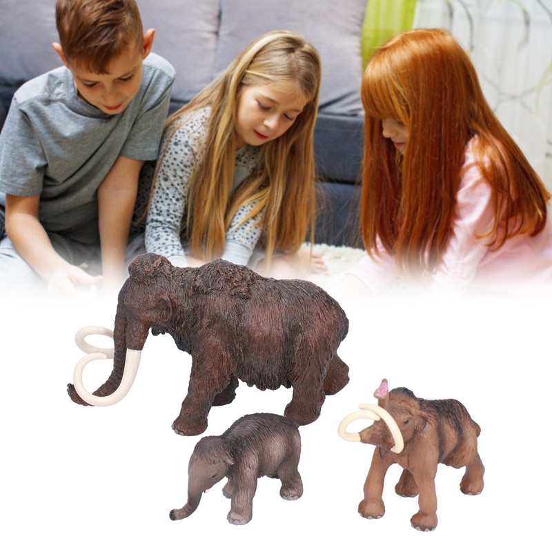 Mammoth Model Simulated Figurine Realistic Plastic Mammoth Toys for Animal