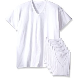 Fruit of the Loom Men's 6pk V-Neck T-Shirt - White