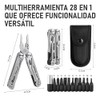 28 en 1 Multiherramienta Alicates de Acero Inoxidable con Funda,