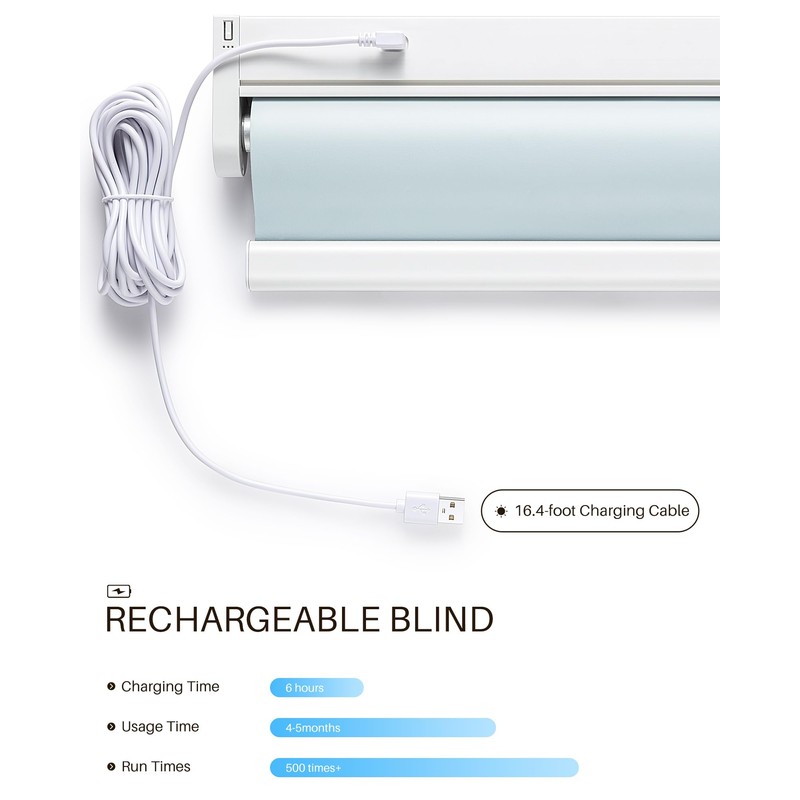 JaeJaes Motorized Roller Shades with Remote Control, Blackout Smart Shades