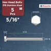 Kozelo 5 Pcs Hex Head Screws Bolts - [5/16"-18x3-1/2] 316