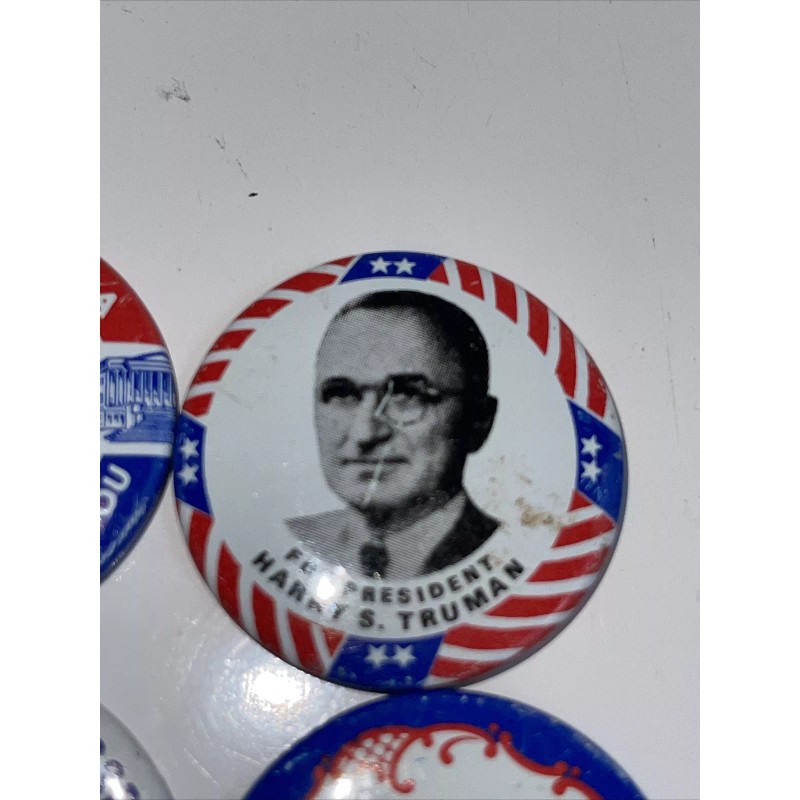 Vtg 1984 Lot 6 ~ Political Campaign Pins Buttons Kennedy
