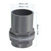 PATIKIL PVC Water Tank Pipe Fitting 1-1/2" ID DN40, Straight