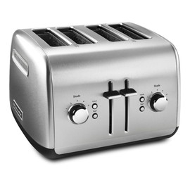 KitchenAid KMT4115SX Stainless Steel Toaster, Brushed Stainless Steel, 4 Slice (Pack of 1)