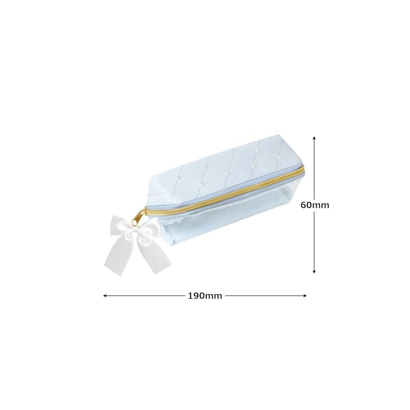 Kamiojapan 225381 Pencil Case, Turn-Open Pen Case, Quilted Pearl