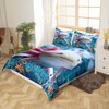 feelyou Cute Axolotl Duvet Cover, Seaweed Coral Shell Duvet Cover