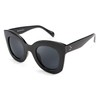 FEISEDY Retro Oversized Square Horn Sunglasses Semi Cat Eye Butterfly