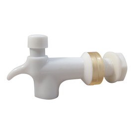 Water Dispenser Replacement Faucet Push Button Type FITS 3/4" Hole White Male 1/2" [PRO009M] - Llave para Garrafon de 1/2 Macho