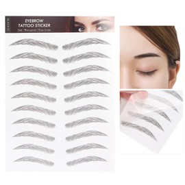 6D Eyebrow Sticker Professional Eyebrow Transfer Sticker Eyebrow Makeup Tool for Women and Girls (Black)(BLACK-07)