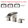 Bathroom Faucets Bathroom Faucet 3 Hole Waterfall Faucet Widespread Faucet
