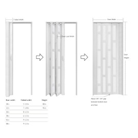 DIYHD 36X96in Accordion Door for Closet Door,White PVC Folding Door with Installation Hardware